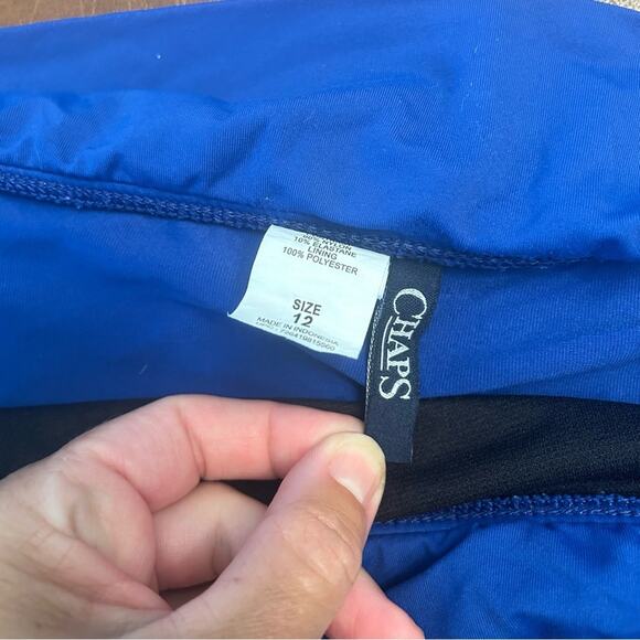 Chaps Blue Bathing Suit Bottom Skirt Woman’s size 12 - Picture 3 of 5